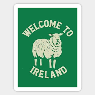 Funny/Cute "Welcome to Ireland" Sheep Graphic" Sticker